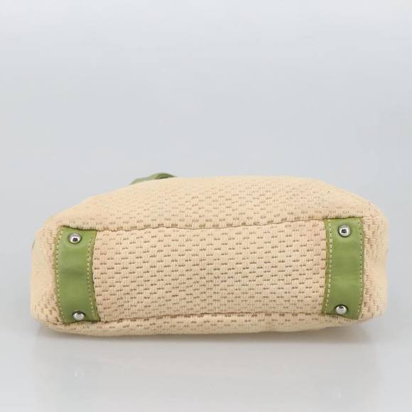 CHANEL Hand Bag Cotton Beige CC Auth 102761 - Picture 5 of 16